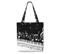 GrAtka Notas de las teclas del piano，Bolsas de supermercado reutilizables, bolsas de compras, bolsas de lona de gran capacidad, bolso de hombro