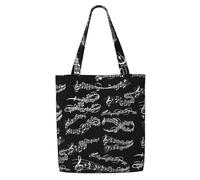 GrAtka Notas Música Melodía，Bolsas de supermercado reutilizables, bolsas de compras, bolsas de lona de gran capacidad, bolso de hombro