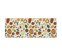 GRatka Nueces y Semillas Estilo Doodle,Alfombrilla de ratón Grande para Escritorio, Teclado de Ordenador, Base de Goma Antideslizante, 30 x 80 cm