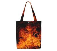 GrAtka Patrón de diseño de quemadura de fuego，Bolsas de supermercado reutilizables, bolsas de compras, bolsas de lona de gran capacidad, bolso de hombro