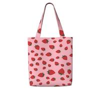 GrAtka Patrón de frutas de fresa，Bolsas de supermercado reutilizables, bolsas de compras, bolsas de lona de gran capacidad, bolso de hombro