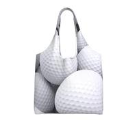 GrAtka Patrón de pelotas de golf en 3D,Bolsas de mano reutilizables, bolsas de supermercado, bolso de hombro de lona de gran capacidad