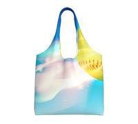 GrAtka Patrón de tenis azul fuego,Bolsas de mano reutilizables, bolsas de supermercado, bolso de hombro de lona de gran capacidad