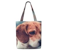 GrAtka Perro beagle，Bolsas de supermercado reutilizables, bolsas de compras, bolsas de lona de gran capacidad, bolso de hombro