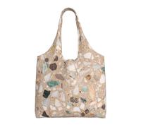 GRatka Piedra natural terrazo,Bolsas de mano reutilizables, bolsas de supermercado, bolso de hombro de lona de gran capacidad