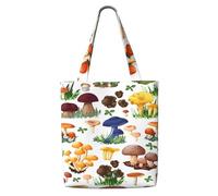 GrAtka Pintura japonesa de hongos，Bolsas de supermercado reutilizables, bolsas de compras, bolsas de lona de gran capacidad, bolso de hombro