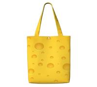 GrAtka Queso amarillo，Bolsas de supermercado reutilizables, bolsas de compras, bolsas de lona de gran capacidad, bolso de hombro