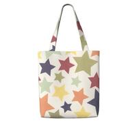 GrAtka Superficie colorida de la estrella，Bolsas de supermercado reutilizables, bolsas de compras, bolsas de lona de gran capacidad, bolso de hombro