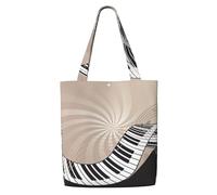 GrAtka Teclado de piano，Bolsas de supermercado reutilizables, bolsas de compras, bolsas de lona de gran capacidad, bolso de hombro