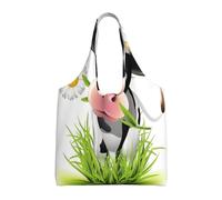 GRatka Vaca linda,Bolsas de mano reutilizables, bolsas de supermercado, bolso de hombro de lona de gran capacidad