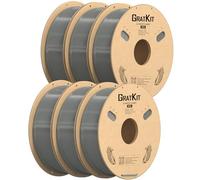 GratKit Filamento PETG 1,75mm, Filamento Impresora 3D, 6kg, PETG Gris