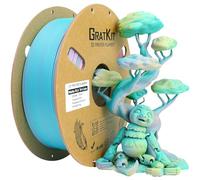 GratKit Filamento PLA mate de 1,75 mm tricolor, bobina de 1 kg, PLA mate para impresora 3D de alta velocidad con precisión de ±0,03 mm, bobinado uniforme, 1000 g,Piedra lunar