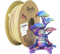 GratKit Filamento PLA mate de 1,75 mm tricolor, bobina de 1 kg, PLA mate para impresora 3D de alta velocidad con precisión de ±0,03 mm, bobinado uniforme, 1000 g,Zafiro iris