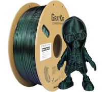 GratKit Filamento PLA Starry Sky con purpurina, 1,75 mm, para impresora 3D, ±0,03, 1 kg/rollo, verde brillante