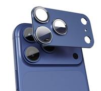 GratKit for iPhone 17 Air Camera Lens Protector, 9H Tempered Glass with Aluminum Alloy Frame Full Protective Cover, Case Friendly, Ultra HD, Night-Shot Friendly, Blue
