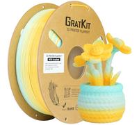 GratKit Gradient PETG Filament, Color Change 3D Printer Filament 1.75mm, 1kg, Multicolor PETG Translucent Gradient Blue White Orange