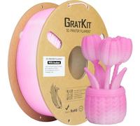 GratKit Gradient PETG Filament, Color Change 3D Printer Filament 1.75mm, 1kg, Multicolor PETG Translucent Gradient Creamy Pink White