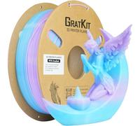 GratKit Gradient PETG Filament, Color Change 3D Printer Filament 1.75mm, 1kg, Multicolor PETG Translucent Gradient Blue Purple