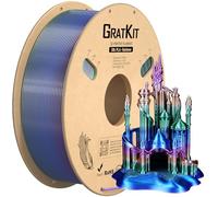 GratKit Rainbow Silk Filamento PLA 1,75 mm, Filamento de impresión 3D multicolor, Precisión dimensional +/- 0,03 mm, 1 kg/carrete, Rainbow Universe