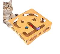 Grattoir Laberintos Pour Chat en Bois - Jouet D'Enrichissement Interactif Avec 6 bolas Grelots - Lime À Ongles Naturelle Pour Et Chat Adulte - Puzzle estimulante Pour L'Intérieur - Alternativa D