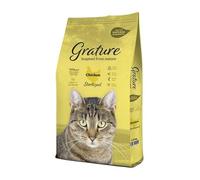Grature - Pienso Natural para Gato Esterilizado | Alta Palatabilidad | Bajo en Grasas | Salud Cardiaca y Digestiva | Ingredientes Naturales | Alimento Seco, 12 kg