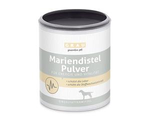 GRAU - El Original - Cardo Mariano 100% Puro en Polvo, Protege el hígado, contribuye a la regeneración Celular, Pack Individual (1 x 225 g), alimento complementario para Perros