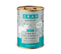 Grau - El Original - Pienso hidratado para Gatos - Cordero con arroz Integral, Pack de 6 (6 x 400 g), sin Gluten, para Gatos Adultos