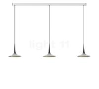 Grau Falling Leaf, lámpara de suspensión LED 3 focos, cromo brillo/negro - 200 cm