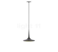Grau Falling Leaf, lámpara empotrada de suspensión LED, negro - 600 cm