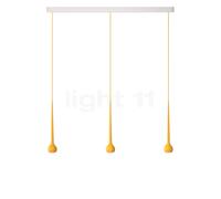 Grau Falling Sun Trace, lámpara de suspensión LED 3 focos, naranja sol - 200 cm