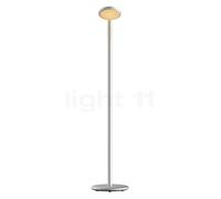 Grau Parrot, batería lámpara de pie LED, plateado