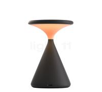 Grau Salt, lámpara recargable LED, negro