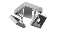 Grau Studio, foco de superficie LED 2 focos, cromo/negro - 2.700 K