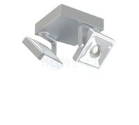 Grau Studio, foco de superficie LED 2 focos, satén/blanco - 2.700 K