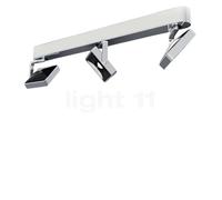 Grau Studio, foco de superficie LED 3 focos - lineal, cromo/negro - 2.700 K
