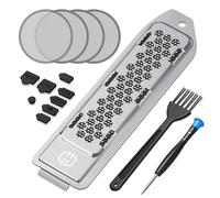 GRAUGEAR Actualización de refrigeración y protección contra el polvo para PS5 Original, PS5 M.2 SSD cubierta de disipador de calor con filtro de polvo de ventilador y enchufes de puerto, evita el