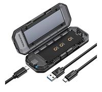 GRAUGEAR Adaptador de carcasa SSD M.2 NVMe SATA sin herramientas, USB C USB3.2 Gen2 10Gbps M2 SSD Enclsoure funda externa compatible con moldura UASP, RTL9210B para PCIe NVMe SATA M-Key B+M Key