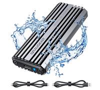 GRAUGEAR, Carcasa de Aluminio para SSD M.2 NVMe, USB 3.2 (Gen2, 10 Gbps), Dos Cables USB-C y USB-A a C, M.2-PCIe Longitud 2280,2260,2242,2230, Protección contra Salpicaduras IP66, G-M201-AC-10G