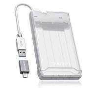 GRAUGEAR Carcasa Externa para SATA SSD/HDD de 2,5 Pulgadas, Incluye Adaptador USB-C, USB 3.0 UASP, instalación sin Herramientas, Cable Integrado, G-2503-AC