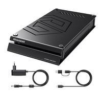 GRAUGEAR Carcasa para disco duro externo SATA de 2,5/3,5 pulgadas [diseño de juego PS4] Disco duro I HDD Enclosure I SSD Carcasa I Soporte UASP I Aluminio I Cable USB-C y USB-A