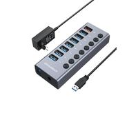 GRAUGEAR Chargeur HUB USB 3.0 7 Ports 1 Port de Charge Rapid (Nintendo Switch)