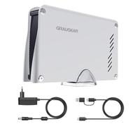GRAUGEAR Disco duro externo de 8 TB en carcasa de aluminio para PS5, PS5 Slim & Pro 3,5 pulgadas HDD, formateado para PS5/PS4, ideal para juegos y espacio de almacenamiento