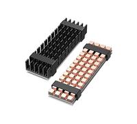 GRAUGEAR, Disipador de calor para M.2 NVMe SSD (2280), kit de refrigeración, 1x compatible (3 mm, cobre) para PS5, almohadillas térmicas de silicona, aluminio, cobre, G-M2HS02