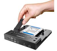 GRAUGEAR Estación de acoplamiento de disco duro SSD M.2 NVMe y SATA de 3.5 pulgadas/2.5 pulgadas, lector NVMe USB-C de 10 Gbps, clon SATA a NVMe M.2, estación de clonación de carcasa SSD NVMe, clon