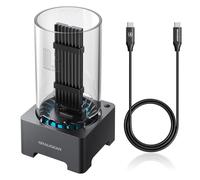 GRAUGEAR Estación de acoplamiento SSD M.2 NVMe de 40 Gbps, base de acoplamiento externa USB4 con ventilador de refrigeración, soporte de ajuste UASP, compatible con Thunderbolt 4/3, chip ASM2464PD