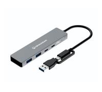 GRAUGEAR Hub USB de 10 Gbps, 4 puertos USB 3.2, 2 de tipo C y 2 de tipo A