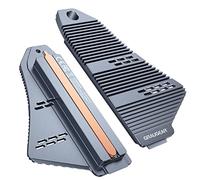 GRAUGEAR PS5 - Cubierta para disipador de calor SSD M.2 NVMe PS5, Disipador de calor M.2 NVMe PS5, diseño en forma de lanzadera, disipación de calor con enfriador de tubo de calor y aleta de aluminio