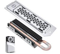 GRAUGEAR PS5 Pro/Slim SSD - Juego de cubiertas para disipador de calor SSD PS5 NVMe, cubierta de disipación de calor de metal, tubo de calor de cobre y aleta de aluminio para almacenamiento SSD PS5