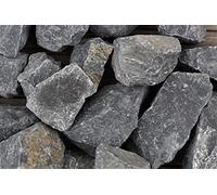 Grava ornamental Nero Ebano 50-70 mm, saco de 25 kg, relleno de gaviones decorativo para jardín