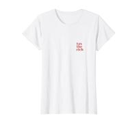 Gravar A Los Ricos Diseño Camiseta gráfica económica, Mujer, Blanco, XS